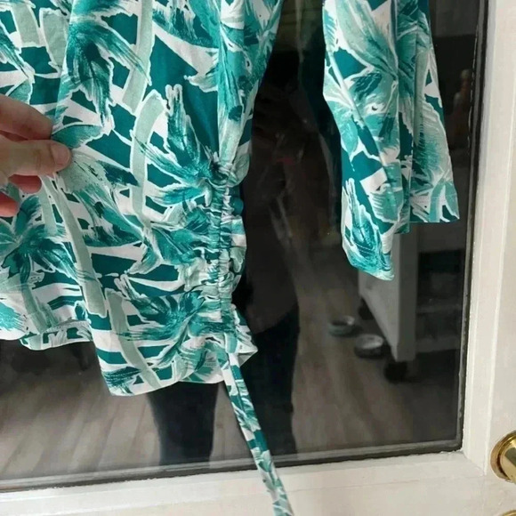 Palm Grove blue top with drawstring detail size 3x - Picture 2 of 6